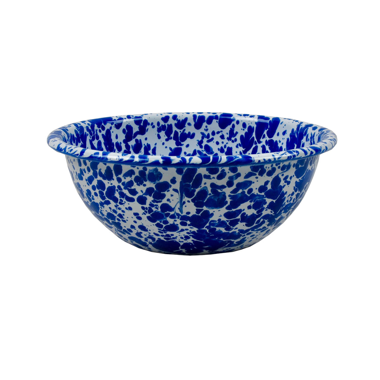 Crow Canyon Home Enamel Splatterware Cereal Bowl - Blue