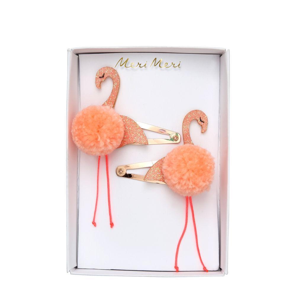 Meri Meri Meri Meri Flamingo Pom Pom Hair Slides