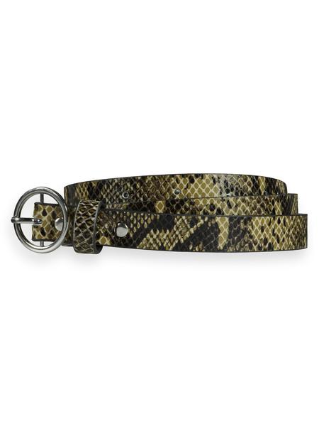 Trouva: Green Snake Skinny Belt