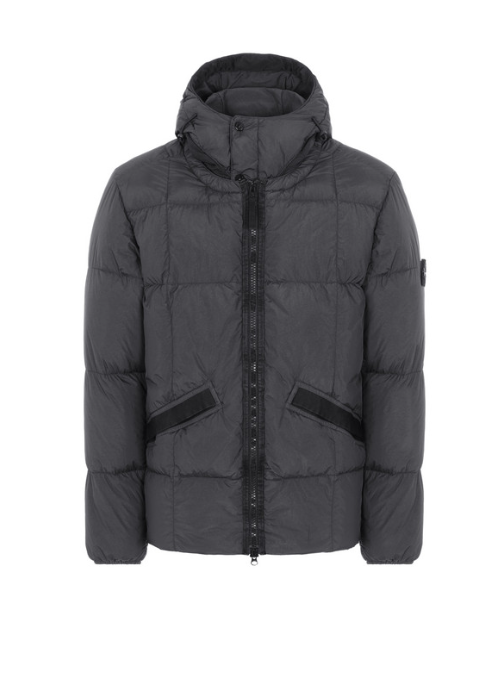 Stone Island  Hooded Down Jacket . GARMENT DYED CRINKLE REPS NY DOWN.