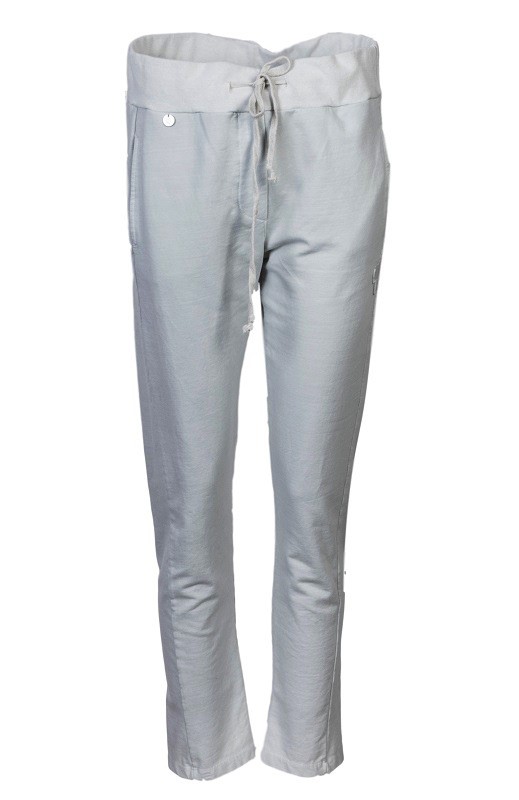 Stapelgoed Light Grey Cotton High Rise Sia Pants
