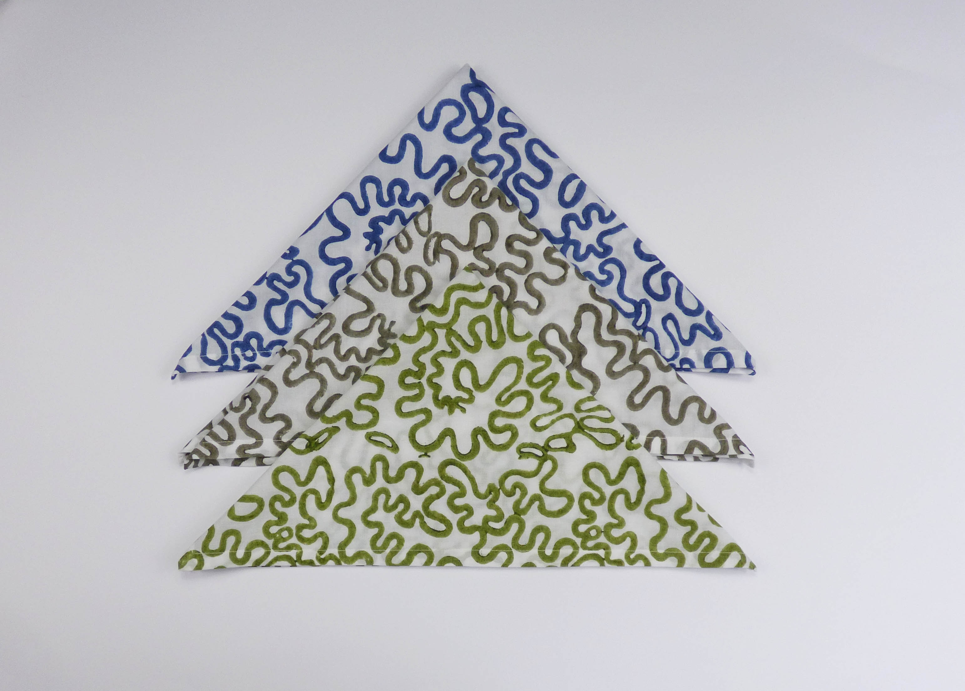 Indigo & Wills SEAWEED DESIGN NAPKINS