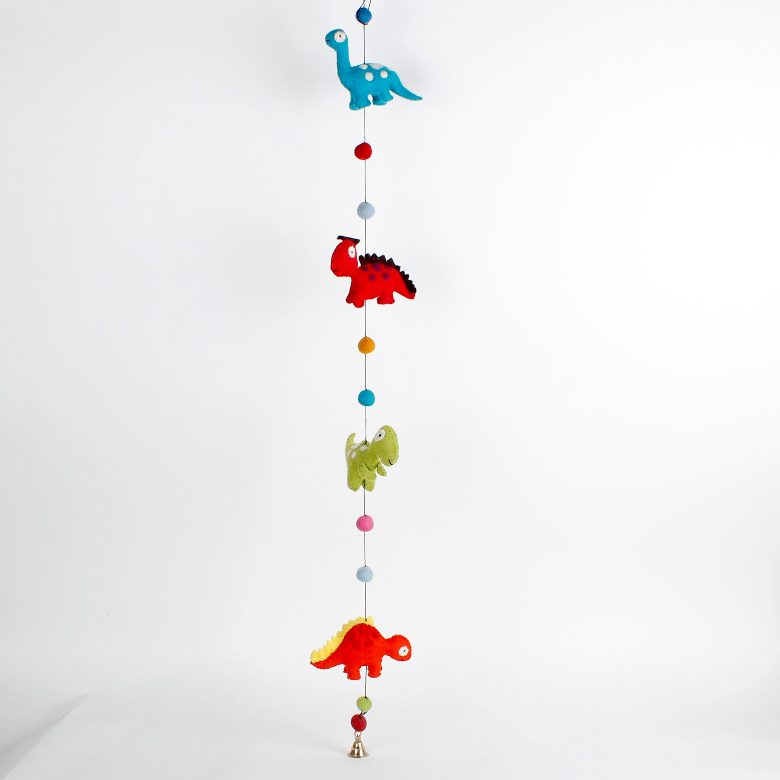 Sjaal met Verhaal Wool Felt Dinosaurs Pendulum Garland