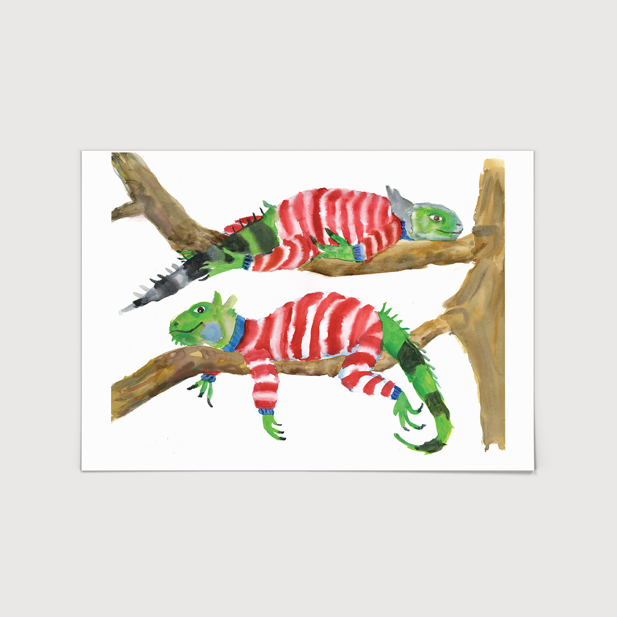 rosie-webb-iguanas-in-pyjamas-a3-art-print