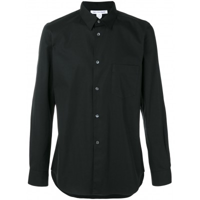 Comme Des Garcons CDG Shirt Forever Slim Fit Poplin Plain Shirt (Black) CDGS5PLA-1