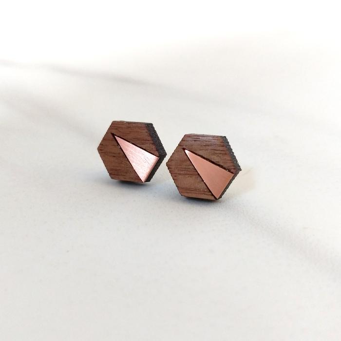 A New Form Jennifer Stud Earrings - Copper