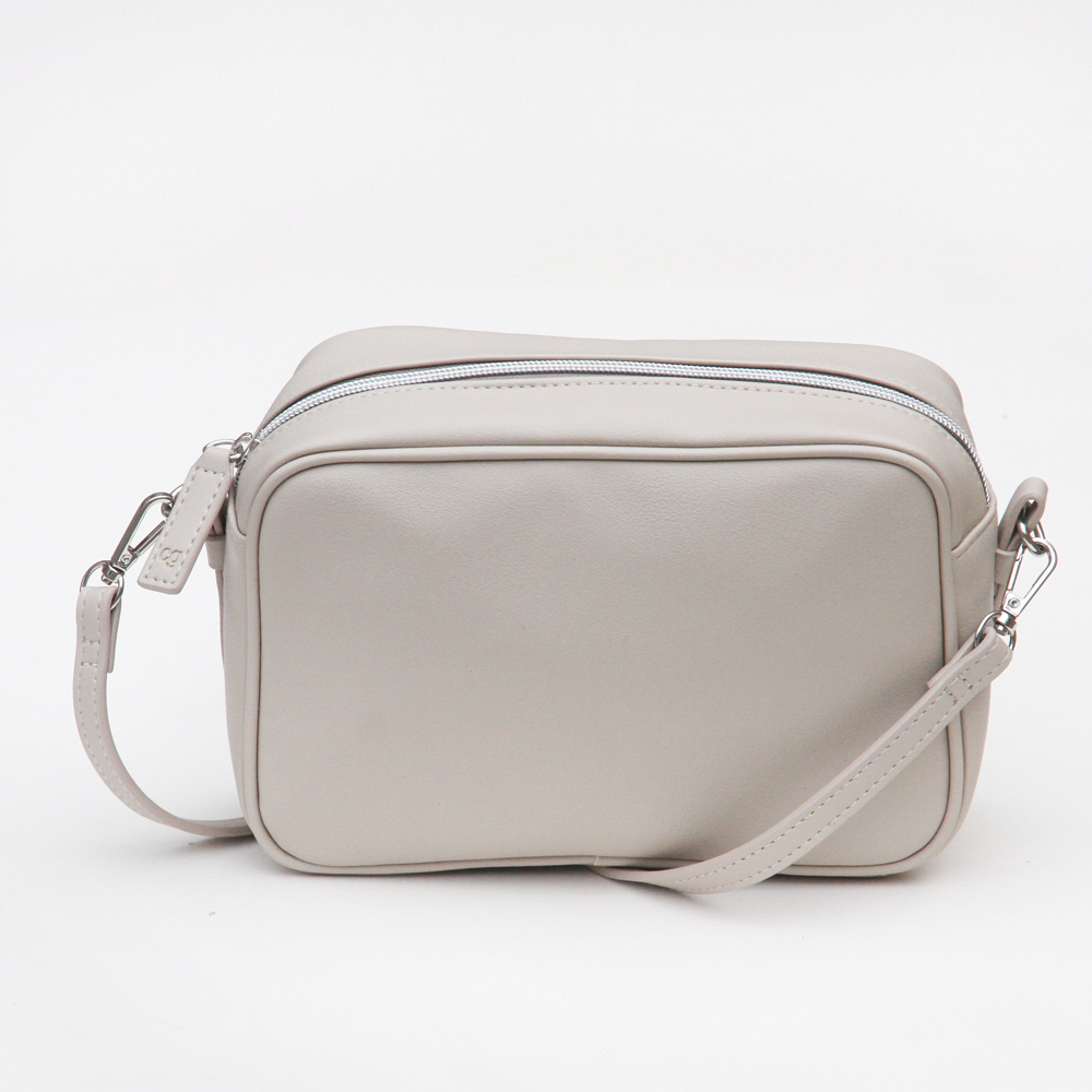 Caroline Gardner Grey Vegan Leather Camera Bag