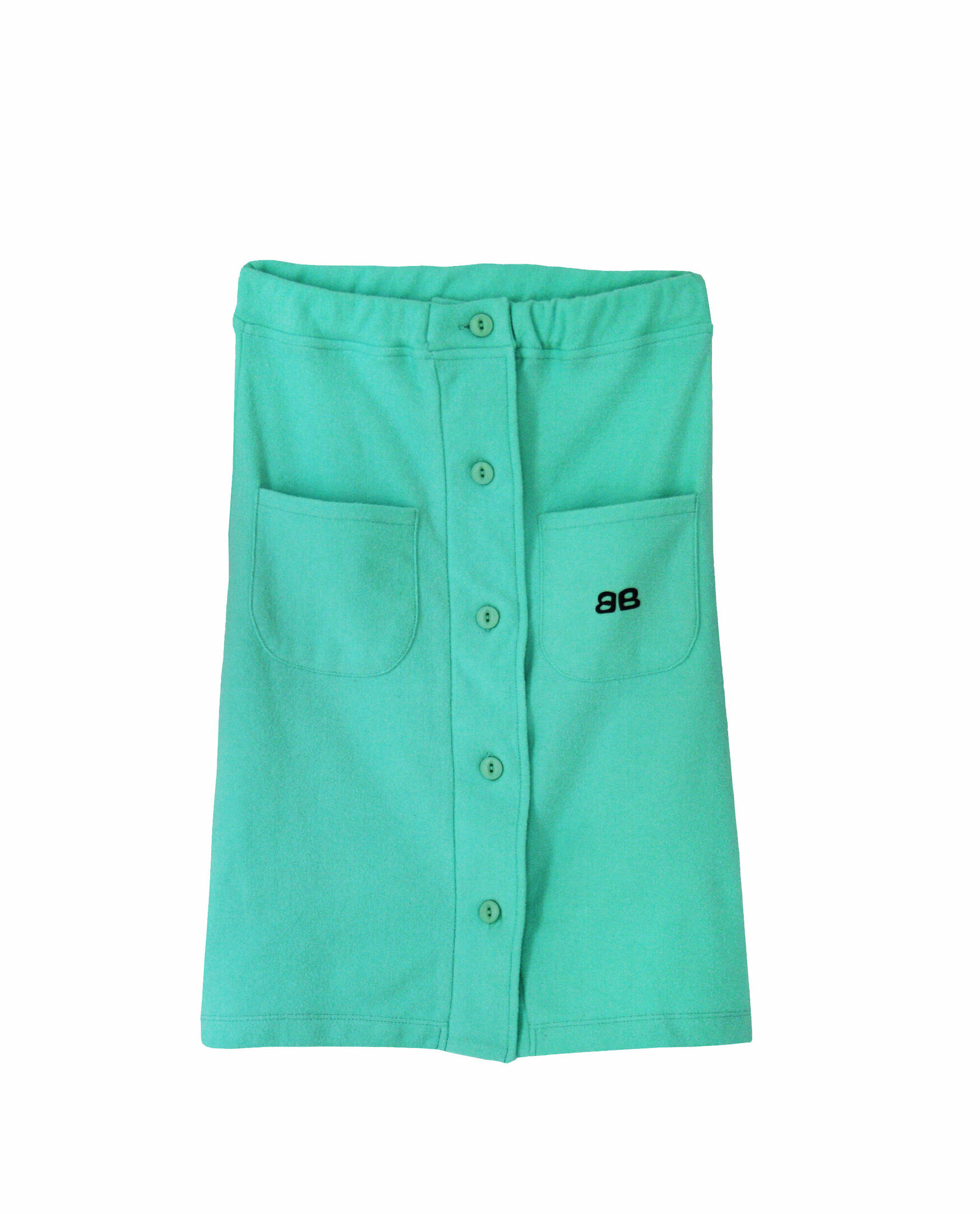 Bandy Button Melrose Green Cotton Girls Skirt