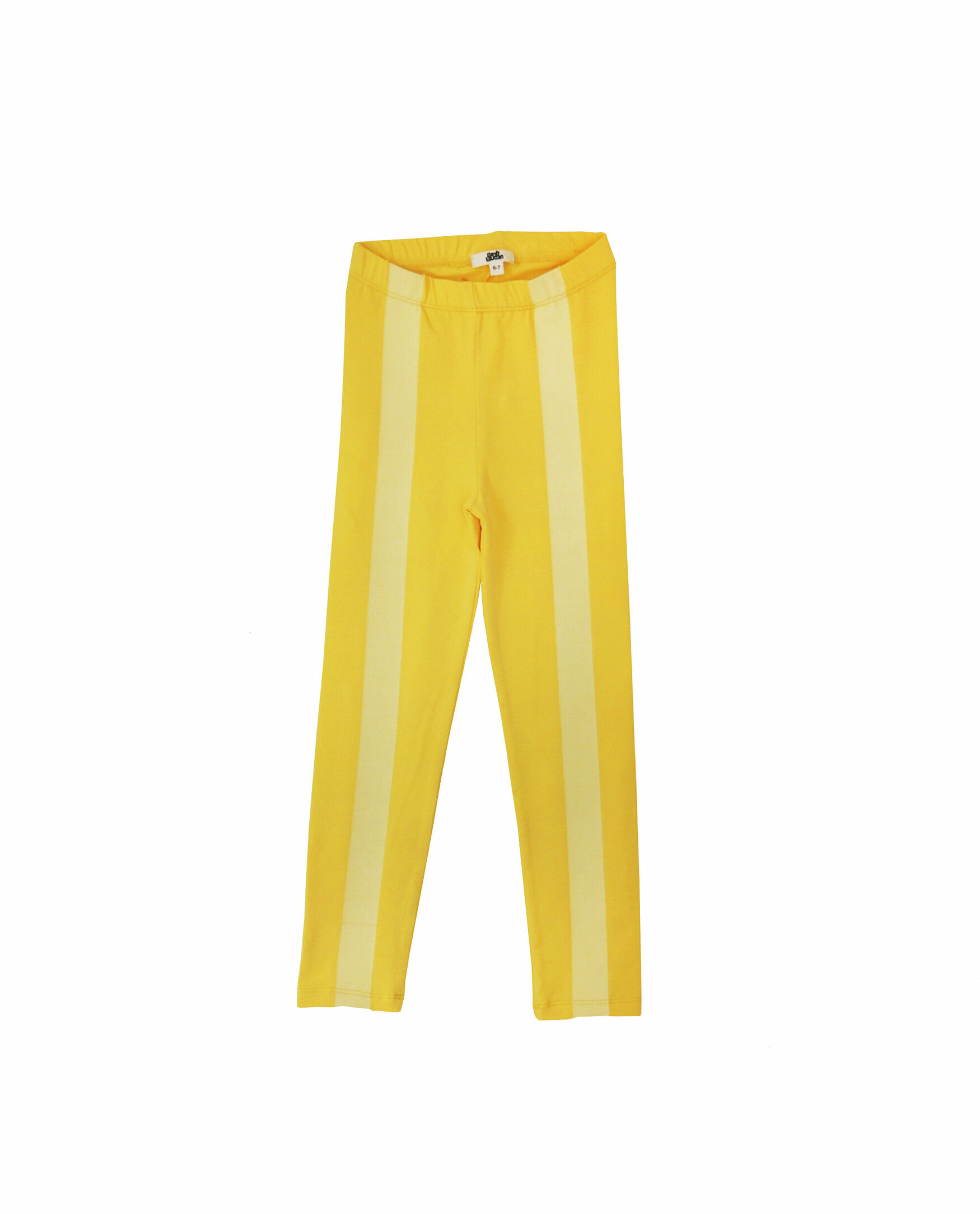 Bandy Button Yellow Cotton Girls Wind Leggings