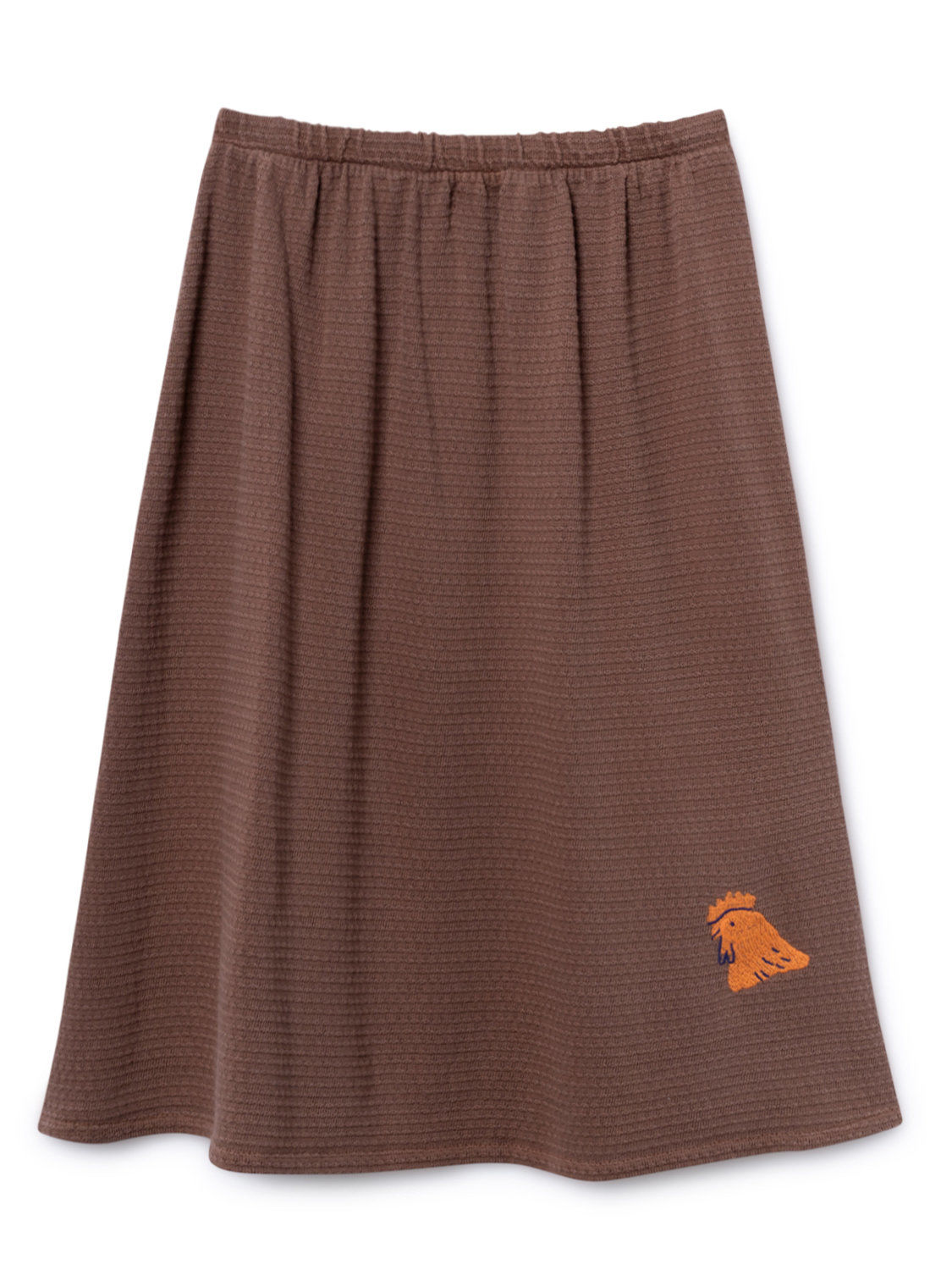 Bobo Choses Brown Organic Cotton Animals Girls Maxi Skirt