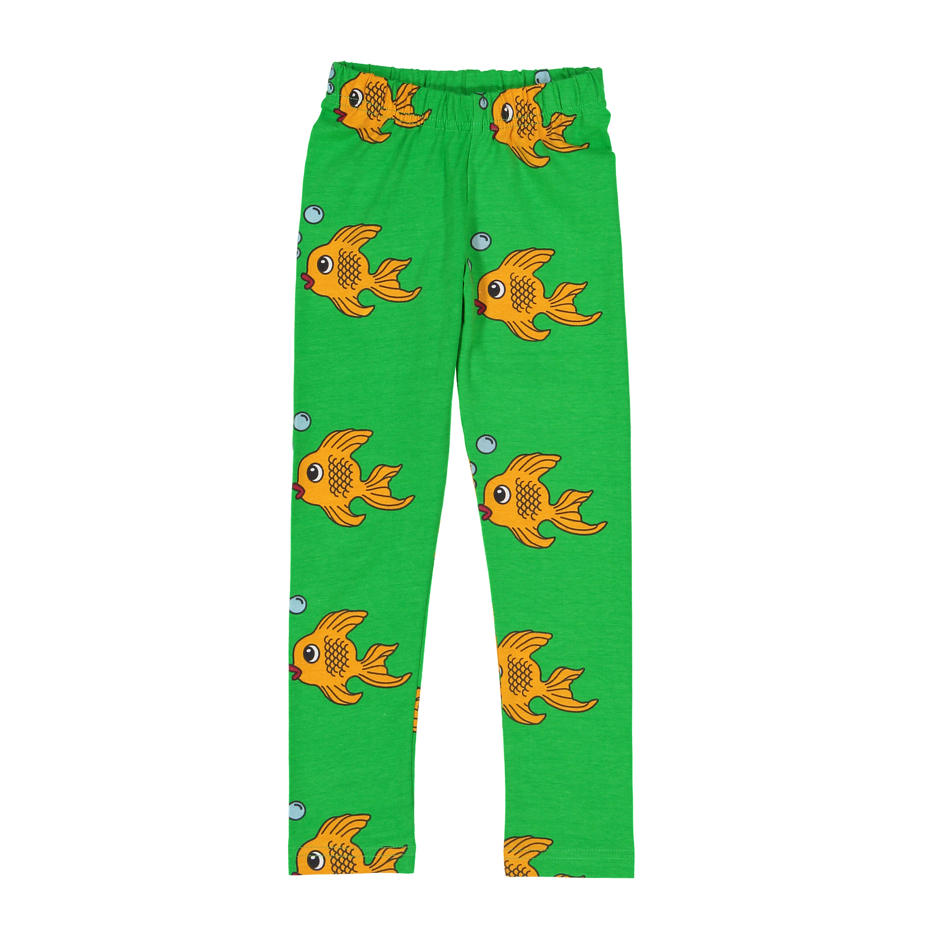 Hugo Loves Tiki Green Organic Cotton Fish Girls Leggings