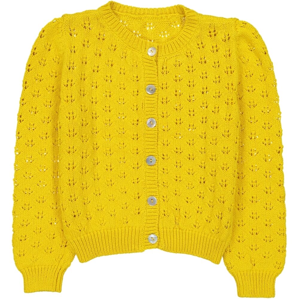 Hello Simone Yellow Cotton Knitted June Cardigan