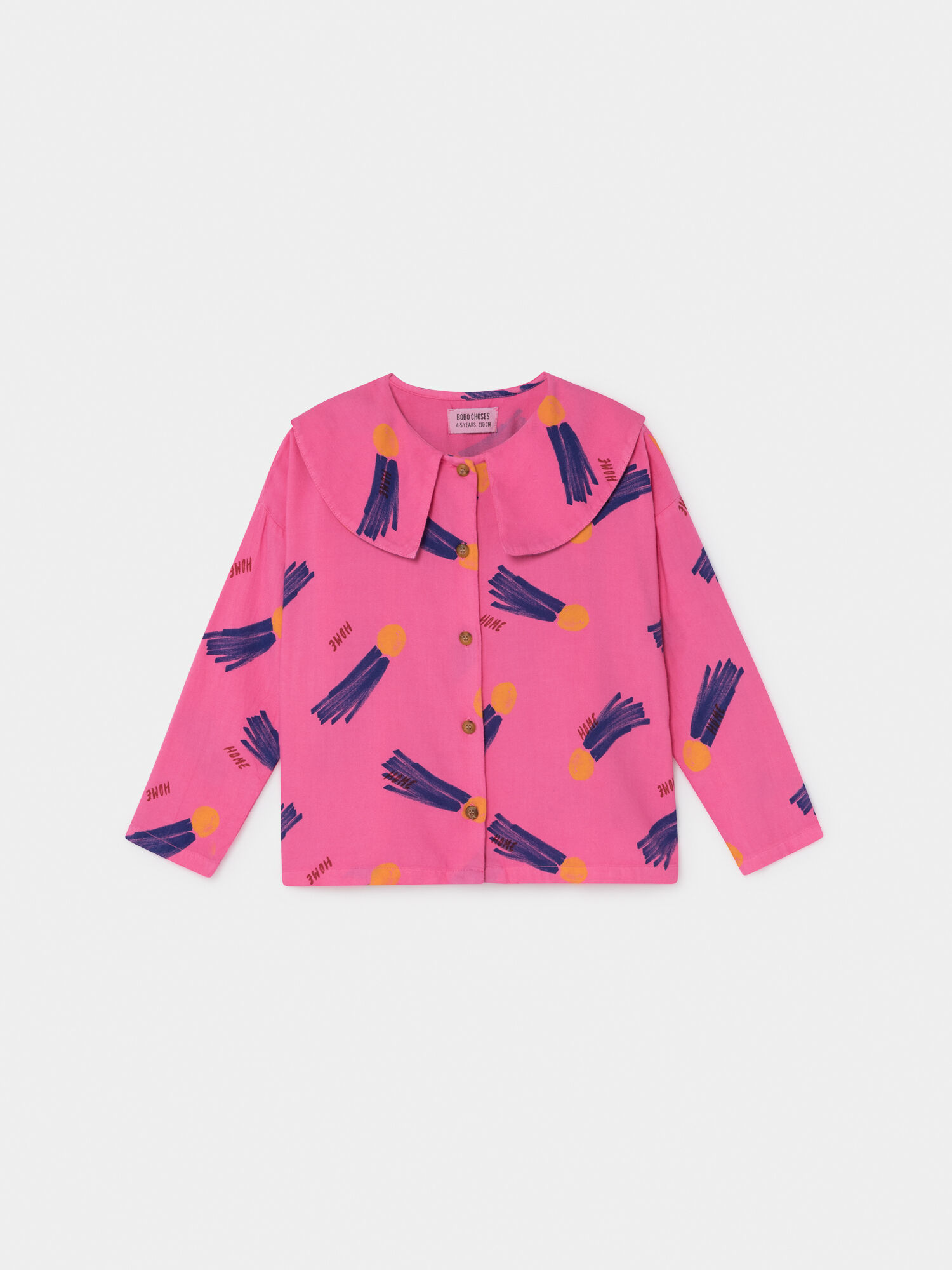 Bobo Choses Cotton and Viscose All Over Star Home Girls Blouse