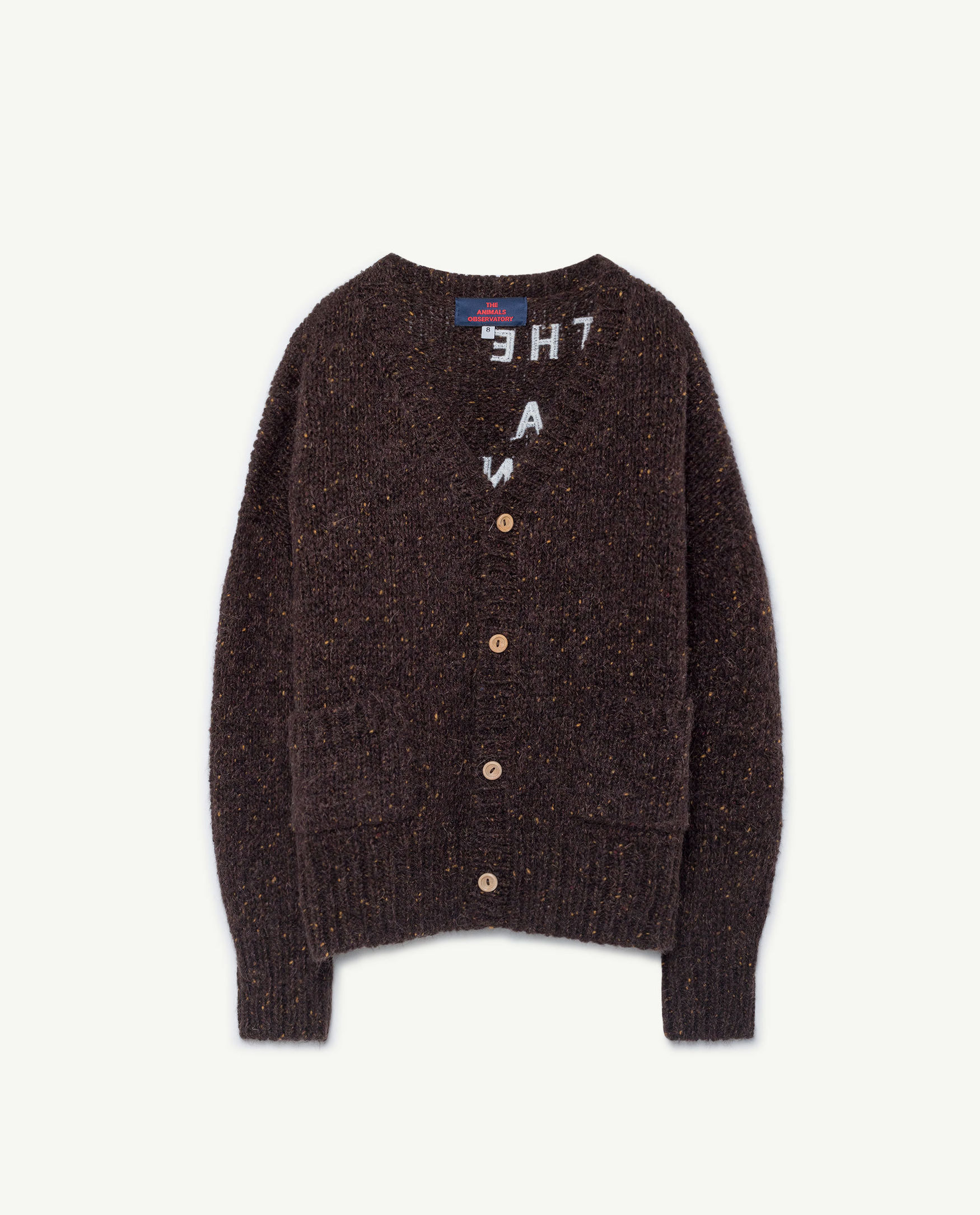 The Animals Observatory Dark Brown Wool Rustic Peasant Cardigan