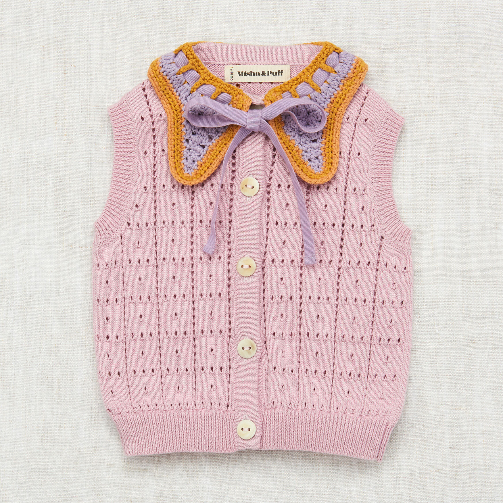 Misha & Puff 1Y - 5Y Purple Cotton Charly Girls Vest