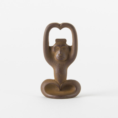 Sumitani Saburo Shoten Brown Cast Iron Monkey Bottle Opener