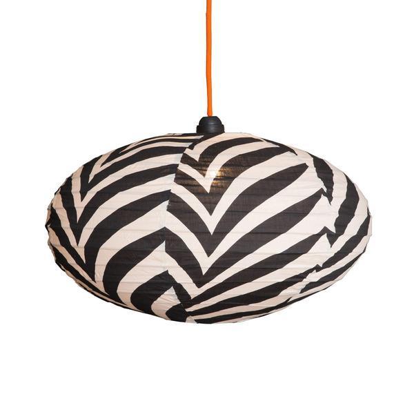 Curiouser and Curiouser Small 60cm Cream & Black Zebra Cotton Pendant Lampshade