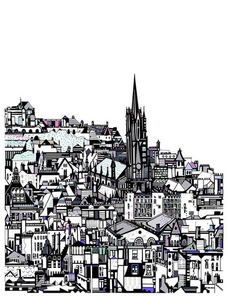 Susie Wright Small Edinburgh City Print