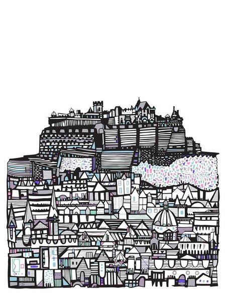 Susie Wright Small Castle City Print