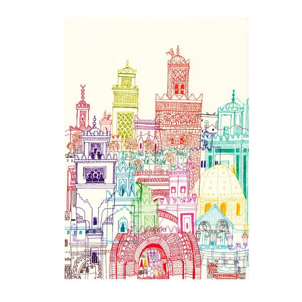 Curiouser and Curiouser Chetan Kumar - Marrakesh Towers Art Print