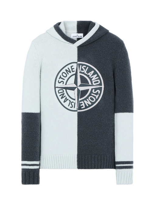 Stone Island Lambswool Knit Hooded Jumper