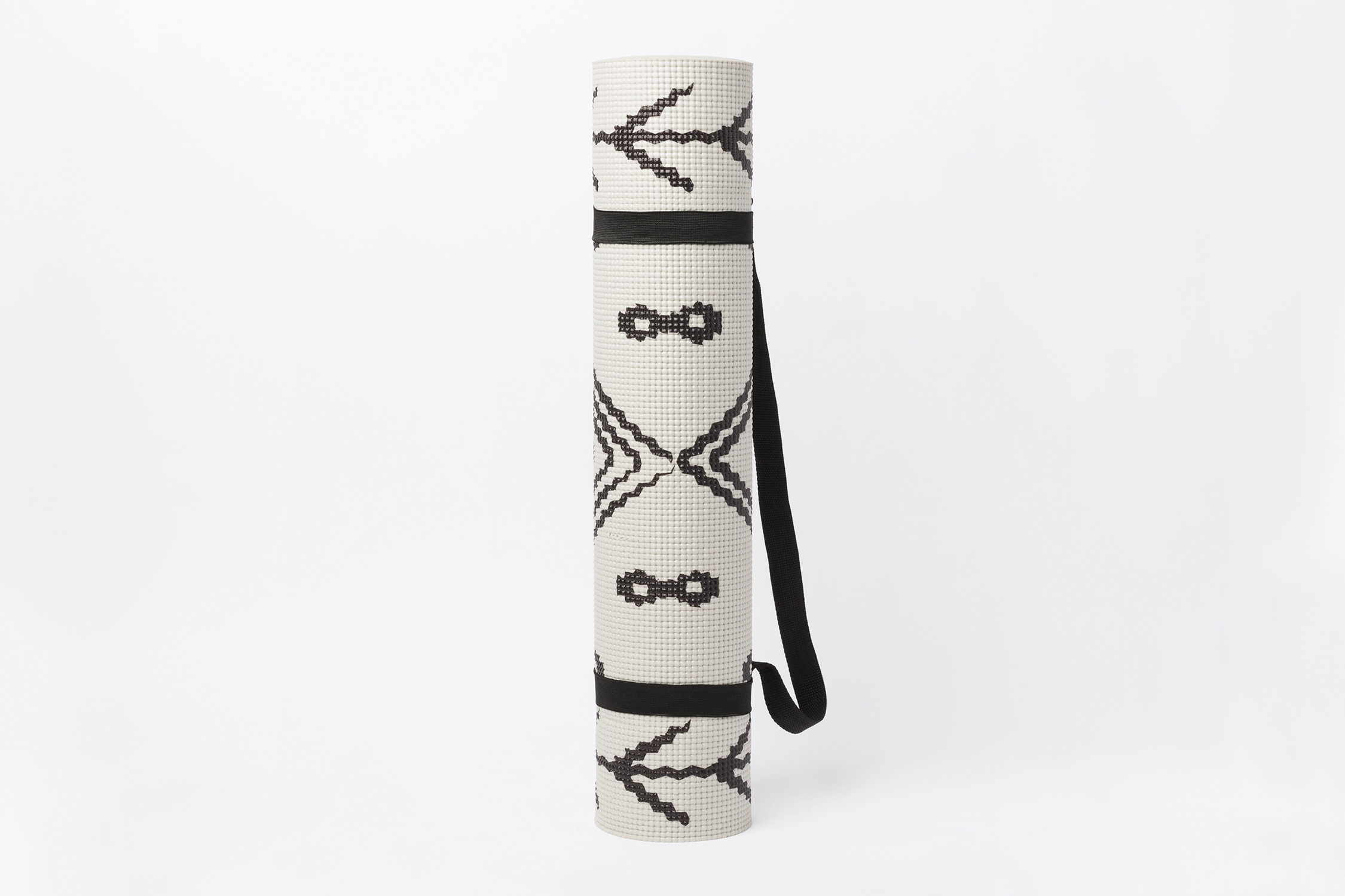 DOIY Design Black and White PVC Berber Yoga Mat