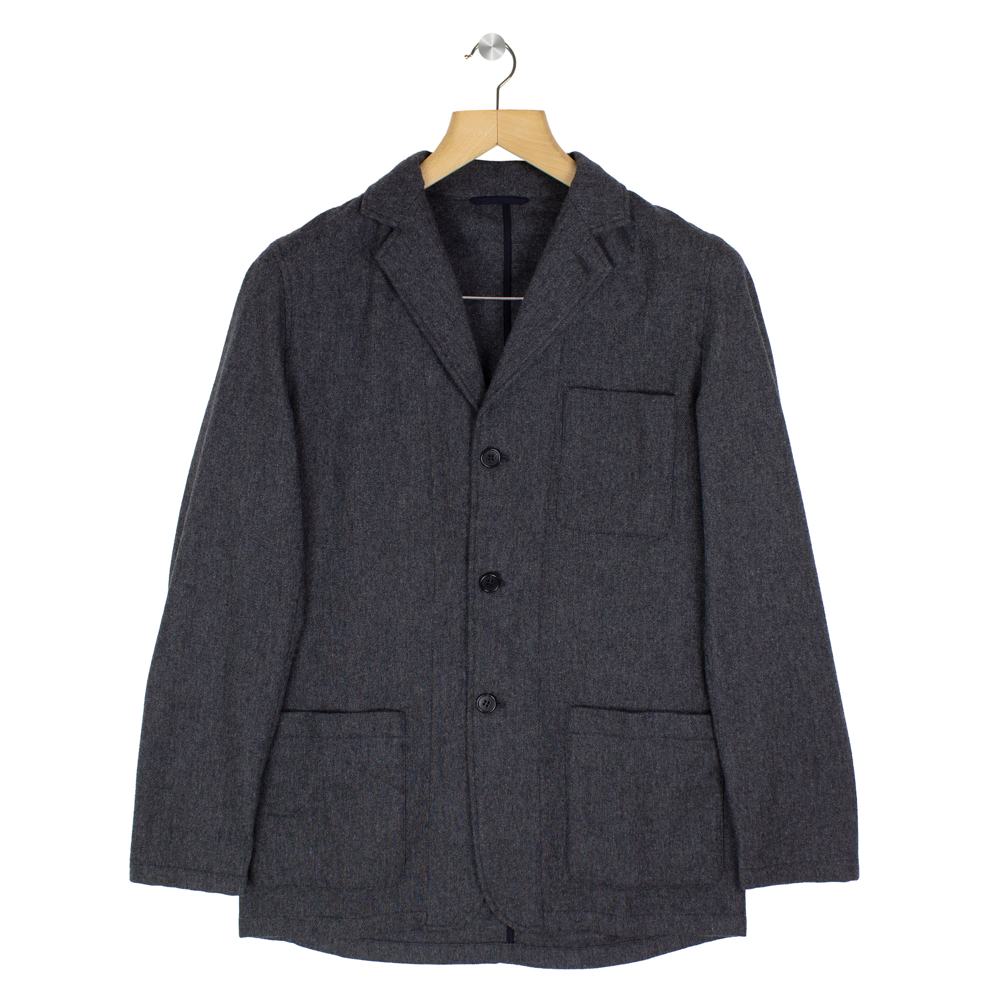 Trouva: Grey Job Unstructured Wool Jacket