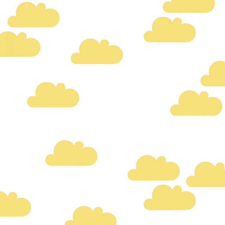 Tresxics Stickers de pared nubes amarillas 24