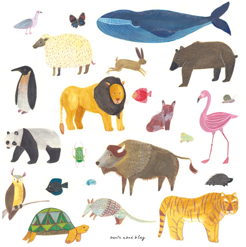 Marta Abad Blay Paper Animals Art Print