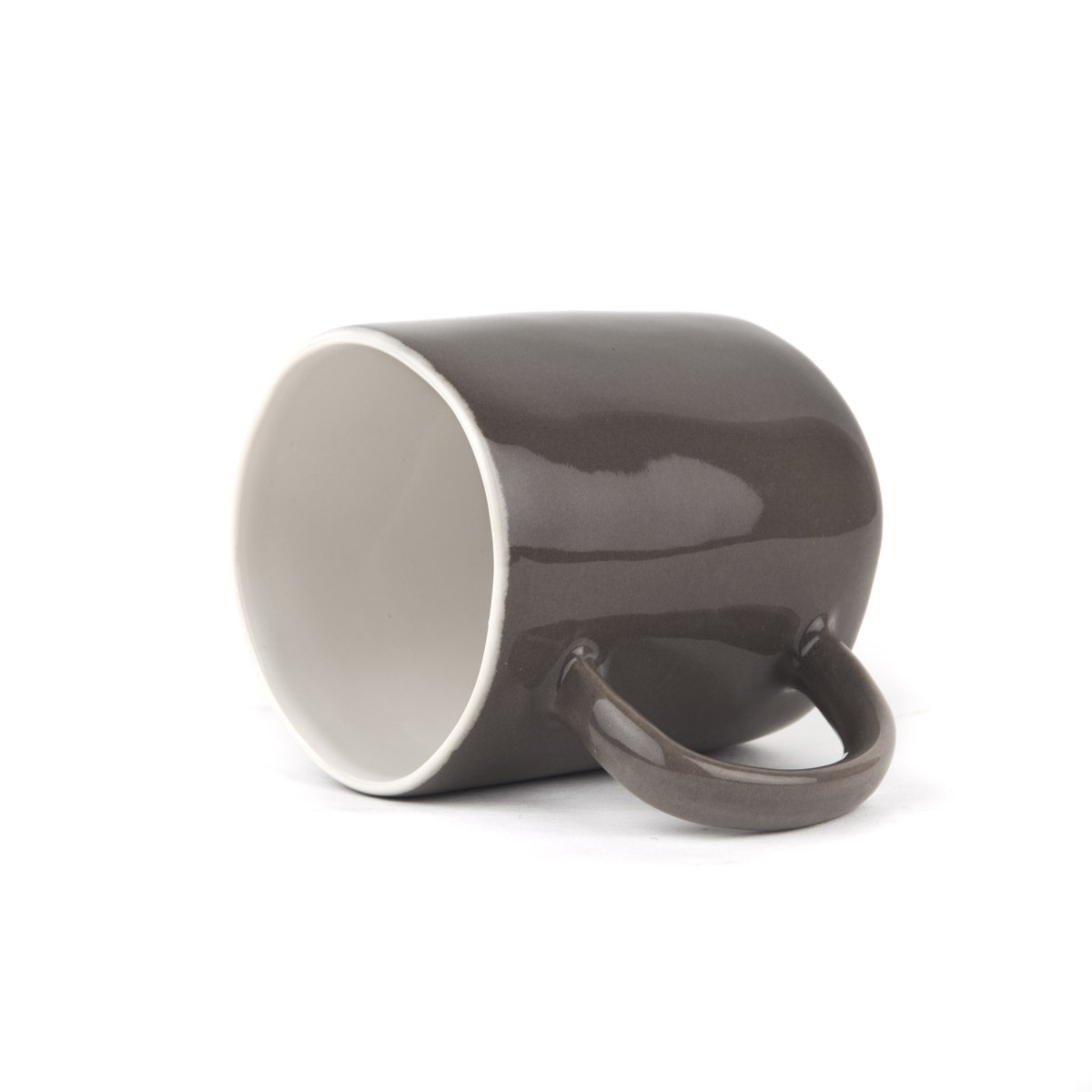 Quail's Egg Set of 2 Charcoal Grey Ceramic Espresso Cups