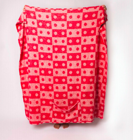 Agustina Studio Red and Pink Cotton Punti Blanket