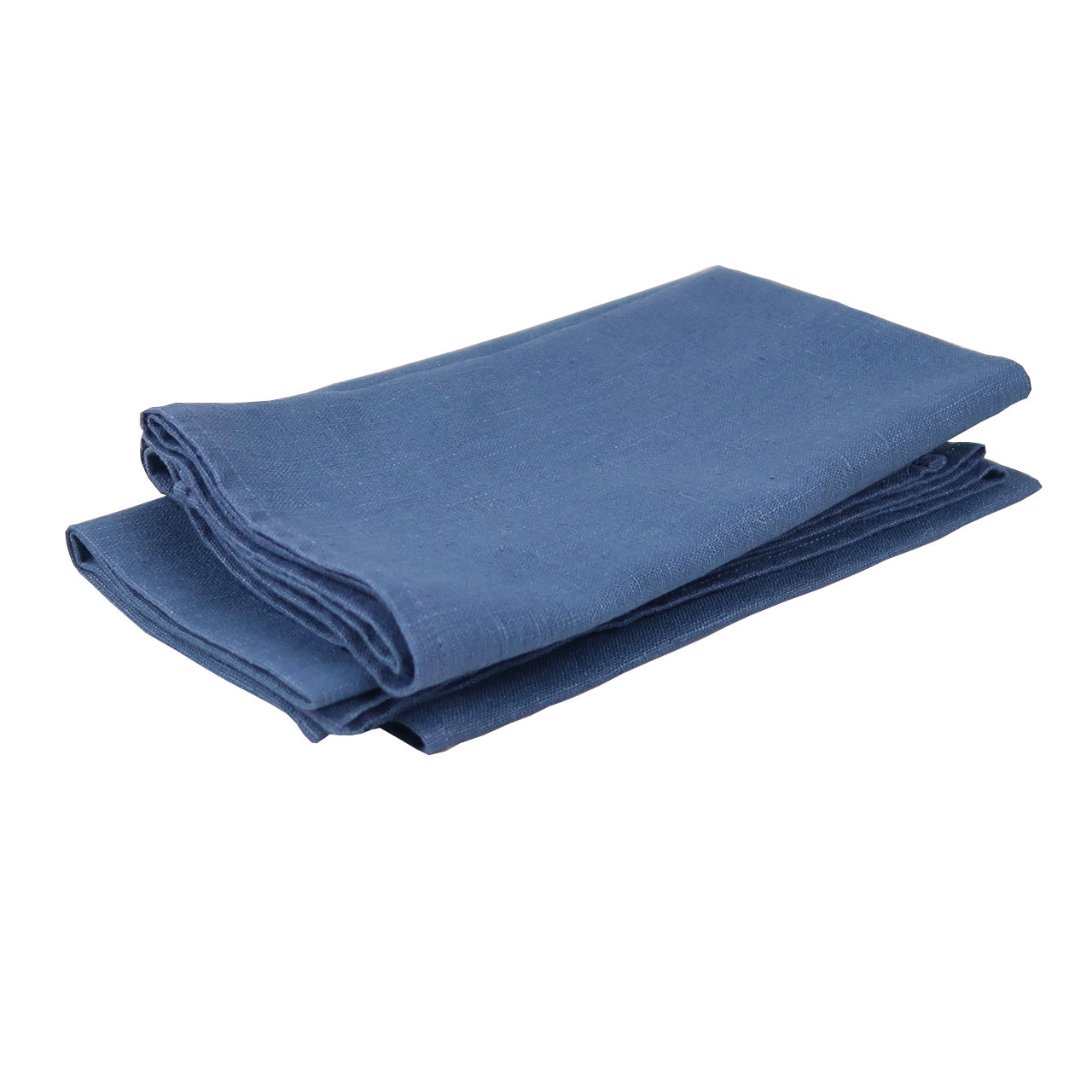 Black Bough Drab Blue 100% Linen Napkins - Set of 4