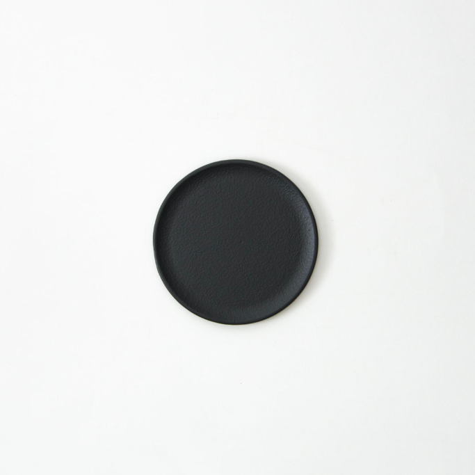 Sumitani Saburo Shoten Small Black Metal Round Tray