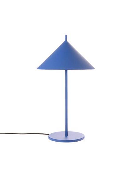 HK Living Cobalt Blue Metal Triangle Table Lamp