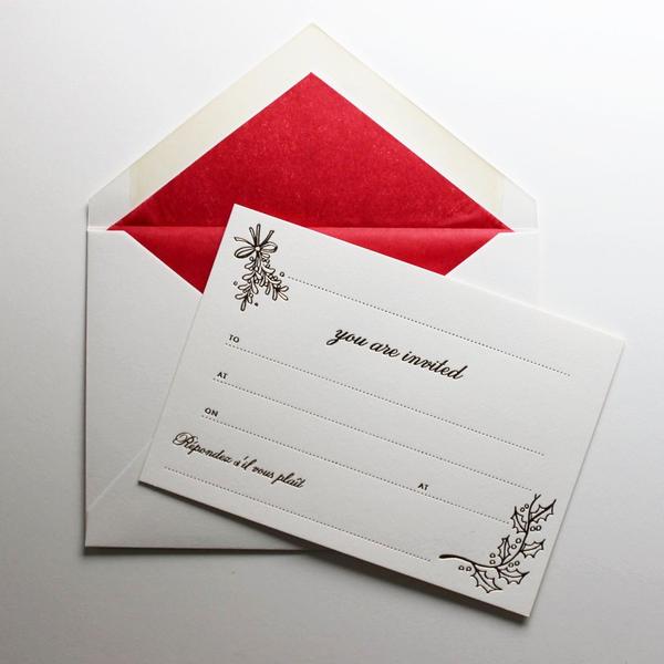 meticulous-ink-invitations-mistletoe-and-holly-letterpress-box-set