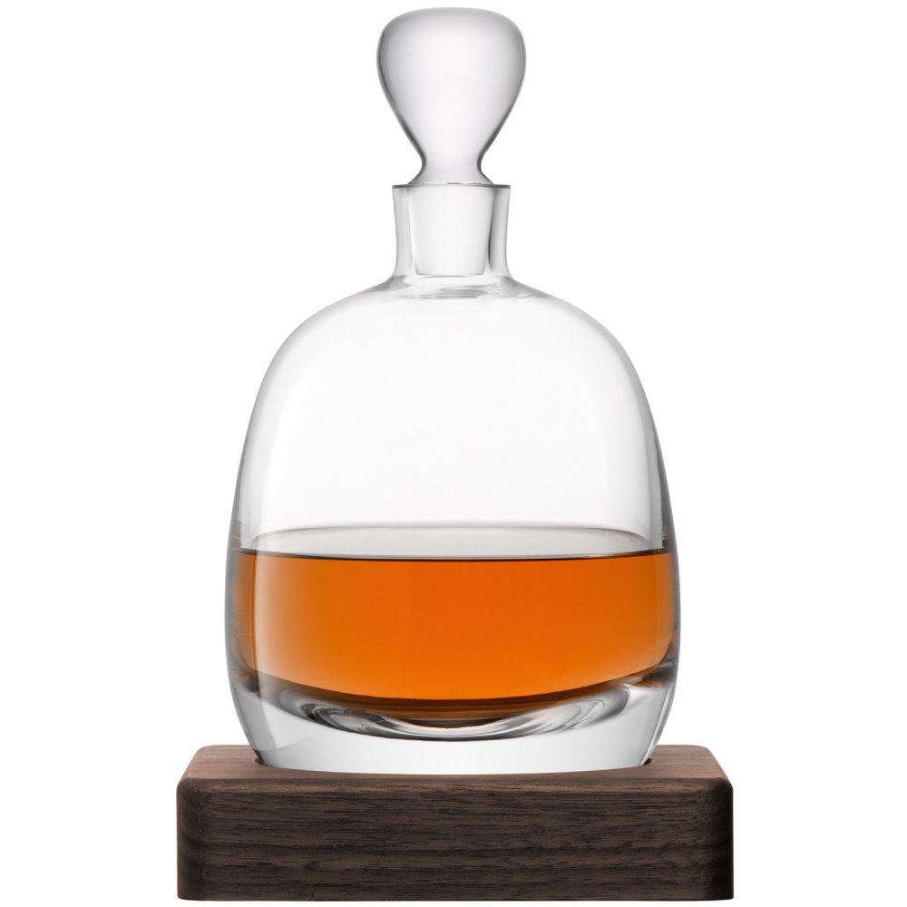 LSA International 1L Whisky Islay Decanter on a Walnut Base