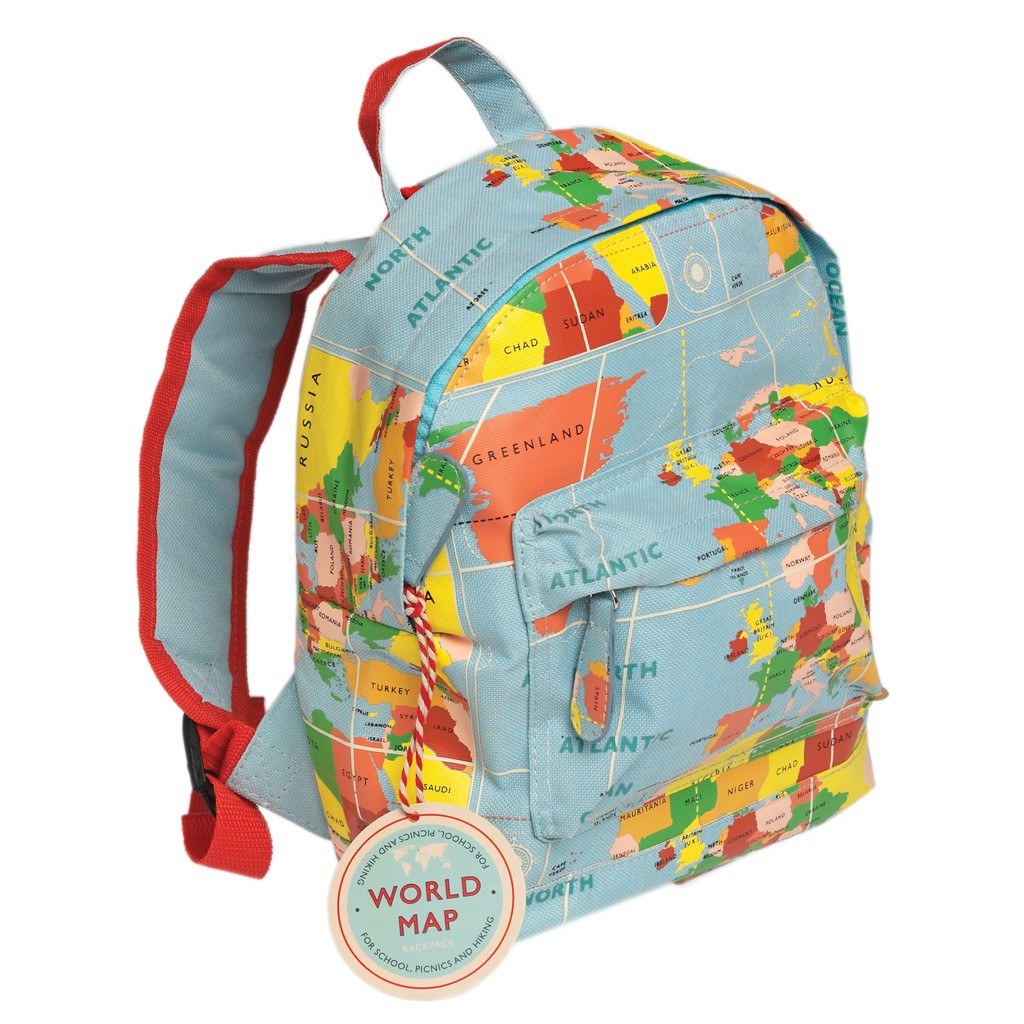 Rex London Mini Polyester World Map Backpack