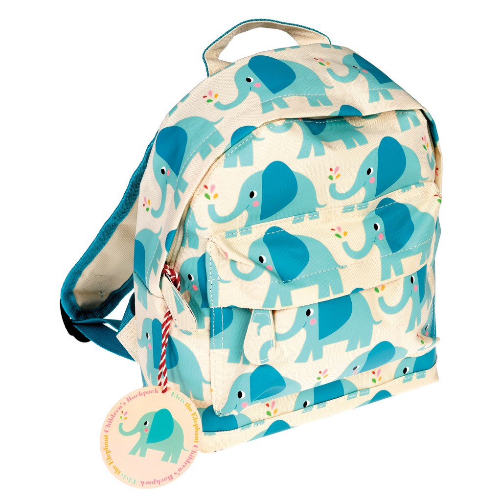 Rex London Mini Blue Polyester Elvis The Elephant Backpack