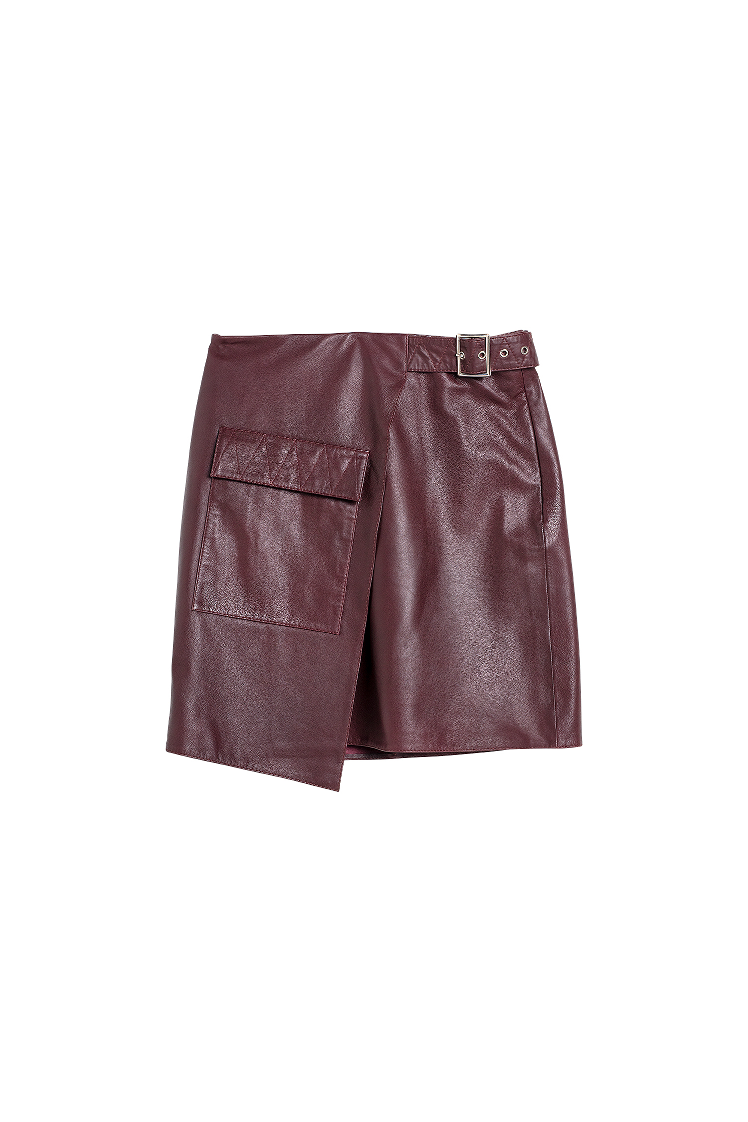 House of Dagmar Alma Chrome Free Leather Skirt