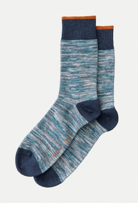 Nudie Jeans Blue Rasmusson Multi Yarn Socks