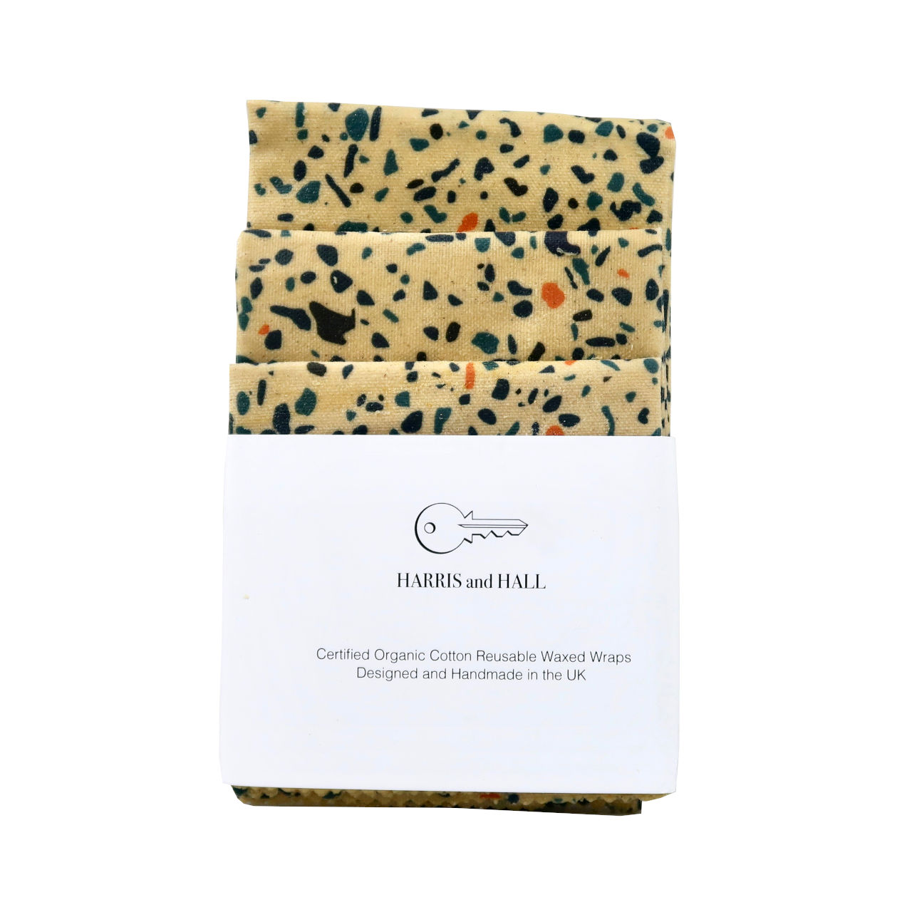 Harris & Hall Beeswax Wrap - Multipack Terrazzo Blue