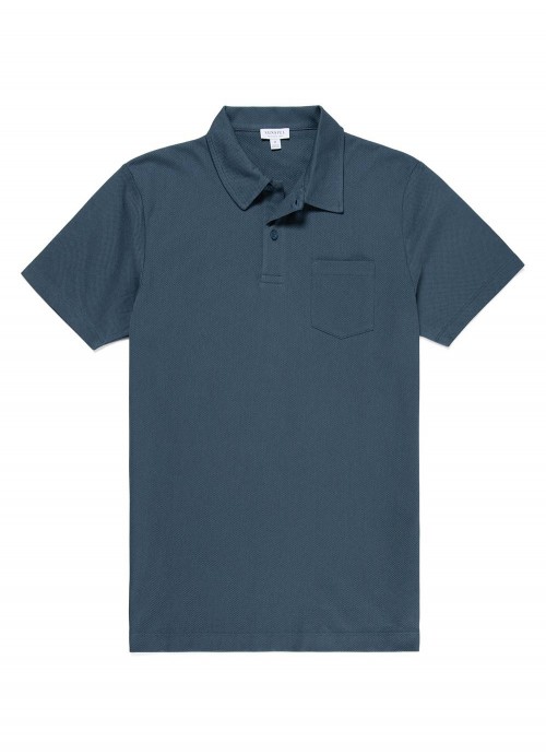 Sunspel Riviera Polo Shirt - Dark Petrol