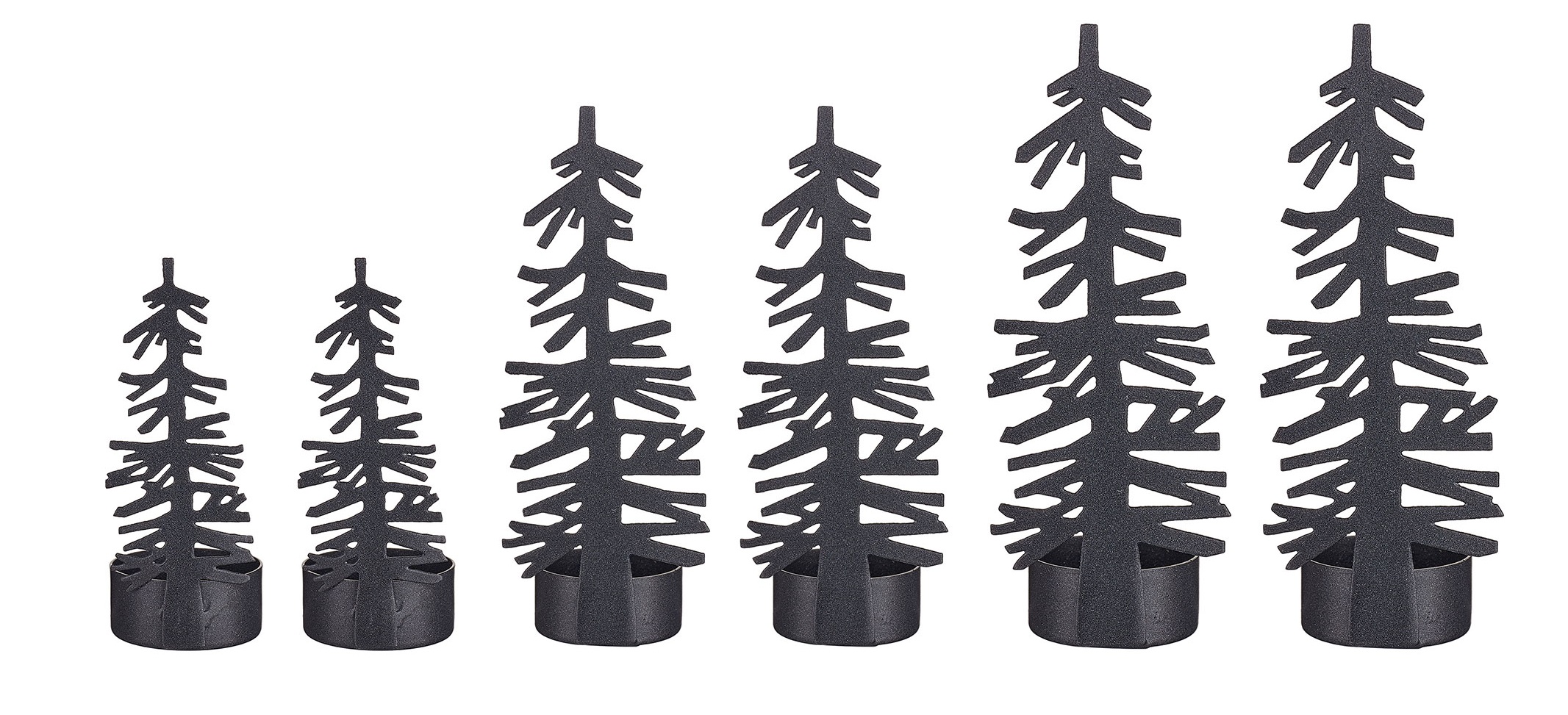 Design Ideas Set of 6 Nordic Tree Tealight Holders