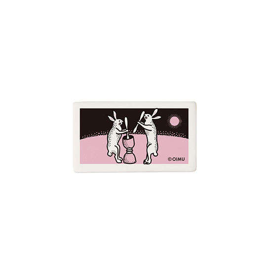 OIMU Square Eraser with Moon Rabbits Print