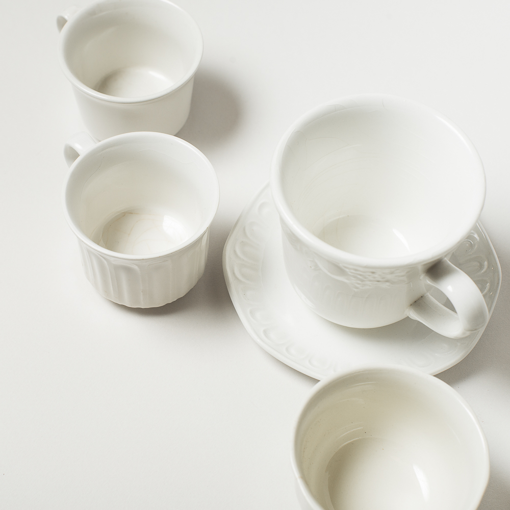 Set Of Different Teacups 