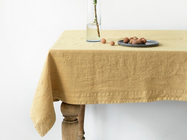 Linen Tales 140 x 140cm Honey Washed Linen Tablecloth