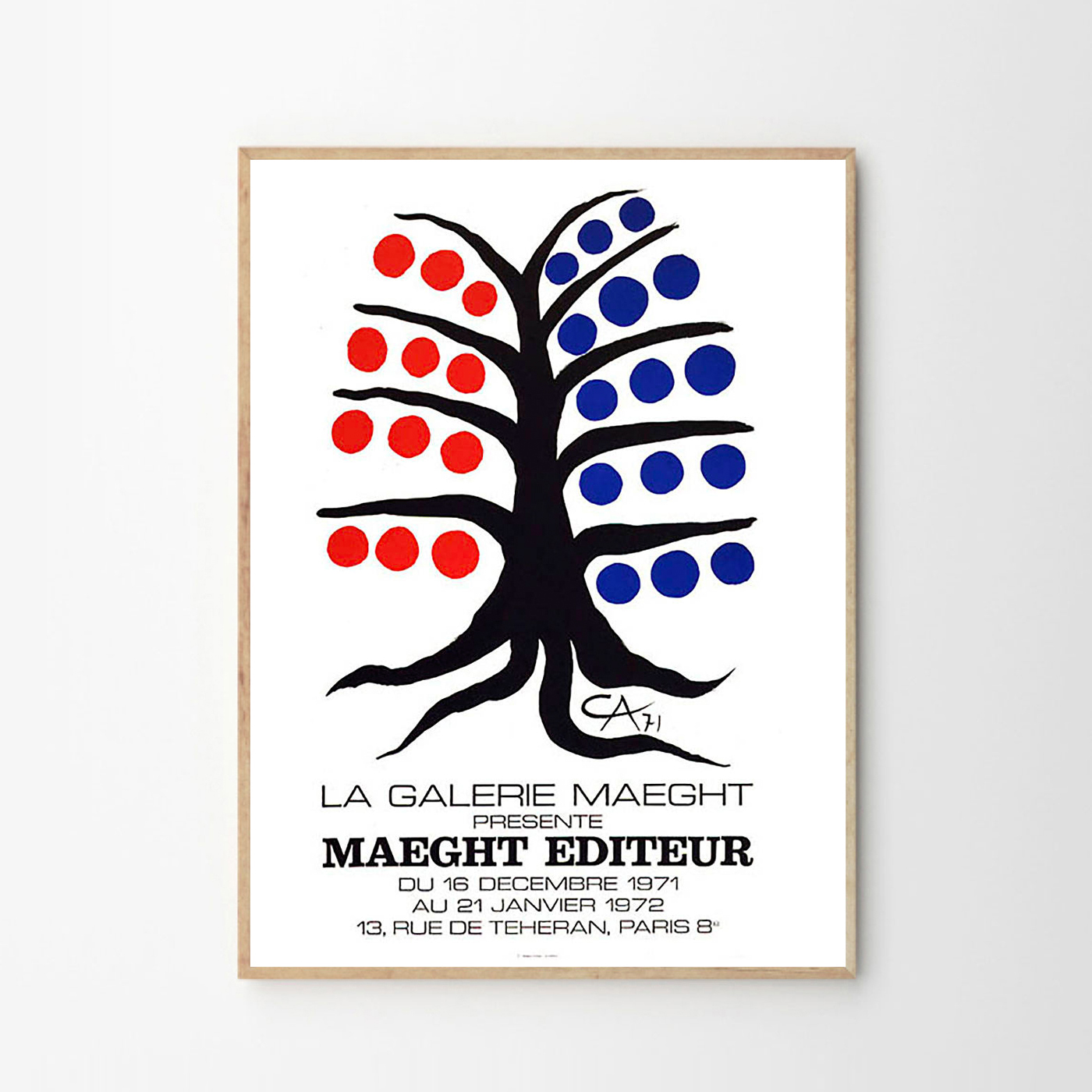 Galerie Maeght Alexander Calder ‘Tree with Blue and Red Fruits’ Poster