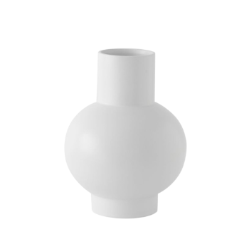 raawii Extra Large White Earthenware Vase