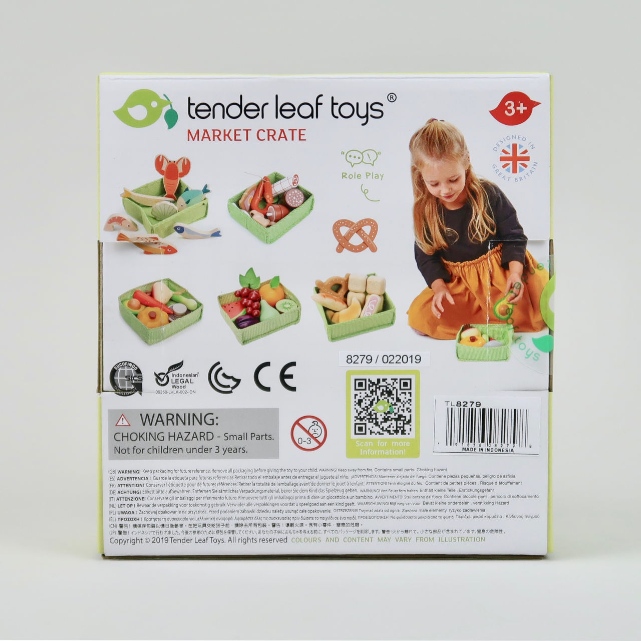 Cassa in legno con alimentari e soldi Tender Leaf