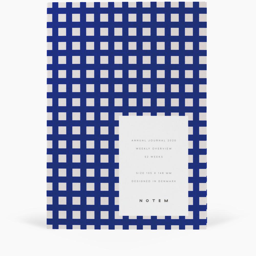 NOTEM ALVA Calendar 2020, A6 Flat Lay Binding - Indigo